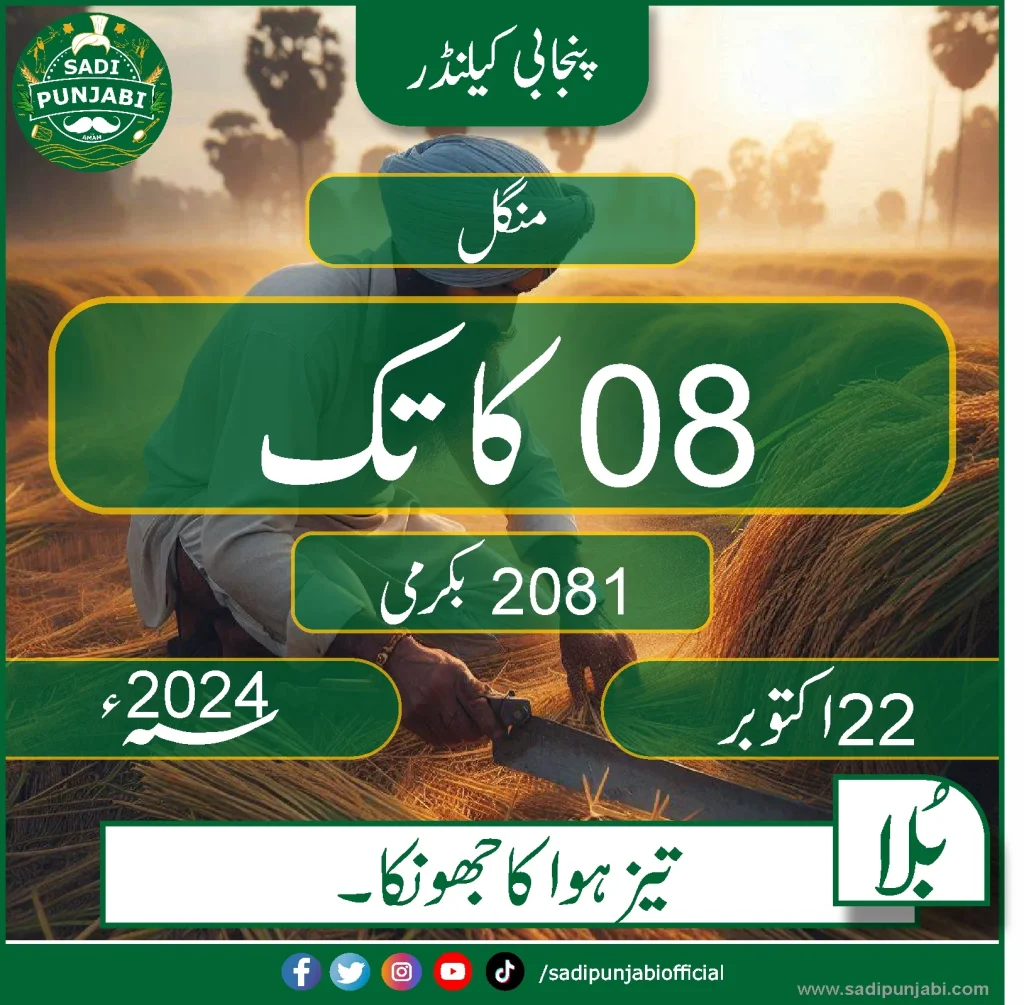 Punjabi Calendar dated 22.10.24